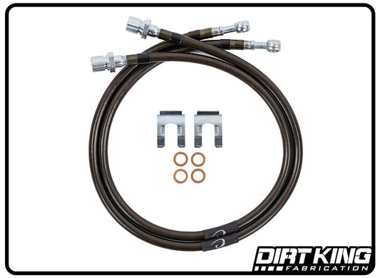 Dirt King Brake Lines | 10mm Banjo x 12mm-1.0 FIF | DK-230829K-GY