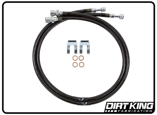 Dirt King Brake Lines | 10mm Banjo x 12mm-1.0 FIF | DK-230836K-GY