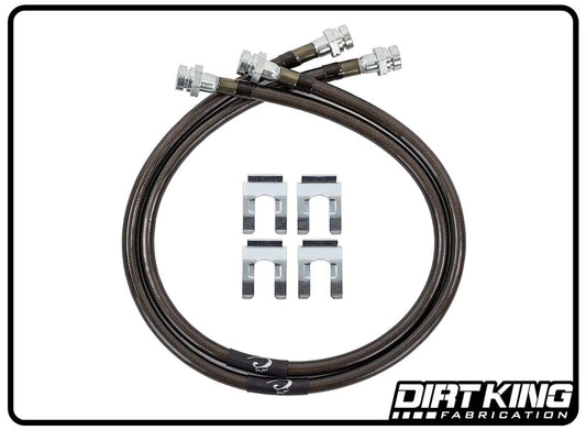 Dirt King Brake Lines | 10mm-1.0 FIF x 10mm-1.0 FIF | DK-270727K-GY