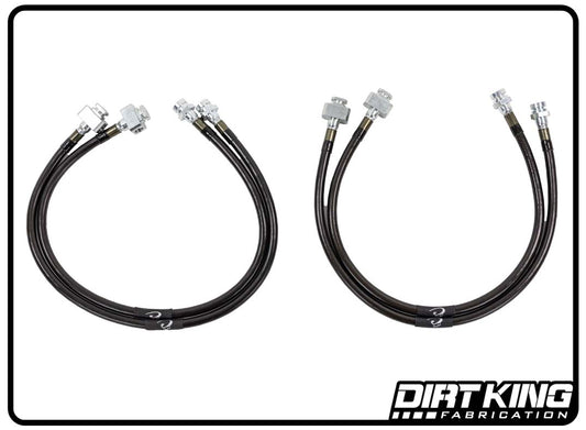 Dirt King Brake Lines | 10mm-1.0 FIF x 10mm-1.0 90* FIF | DK-271122K-GY