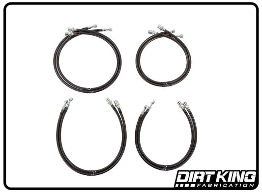 Dirt King Brake Lines | 10mm Banjo x 12mm-1.0 FIF | DK-230825K-GY