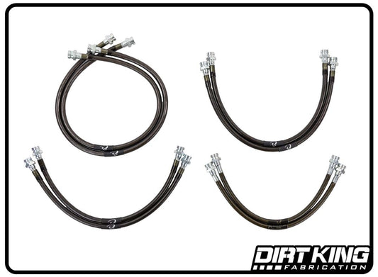 Dirt King Brake Lines | 10mm-1.0 FIF x 10mm-1.0 FIF | DK-270714K-GY